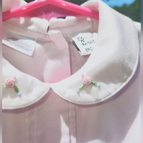 Sarah Louise Girl's British Pink Dress with Full Smocking and Hand Embroidery - Picture 4 of 10